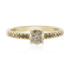 9K I3 Brown Diamond Gold Ring