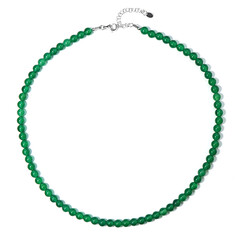 Green Onyx Silver Necklace