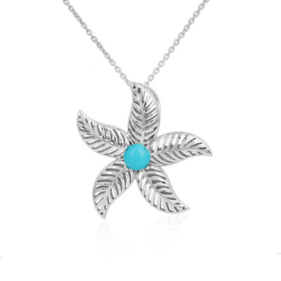 9K Sleeping Beauty Turquoise Gold Necklace (Ornaments by de Melo)