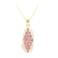 18K Unheated Padparadscha Sapphire Gold Necklace (AMAYANI)