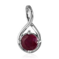 Kenyan Ruby Silver Pendant