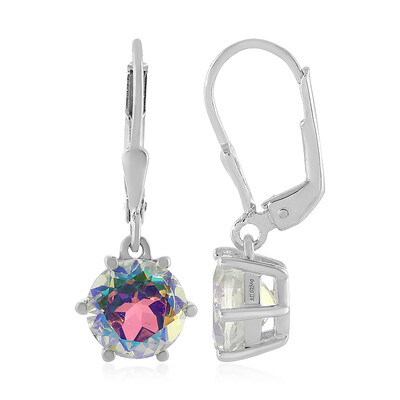 Rainbow Topaz Silver Earrings