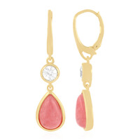 Rhodochrosite Silver Earrings