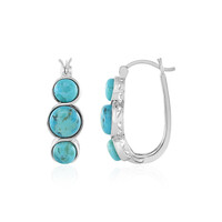 Kingman Blue Mojave Turquoise Silver Earrings (Faszination Türkis)