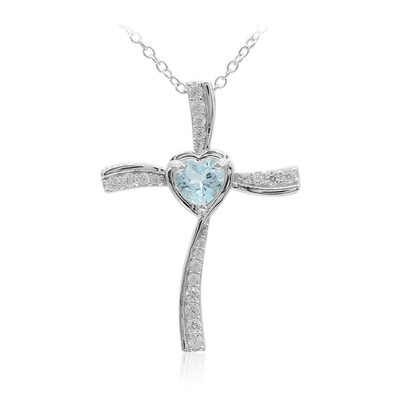 Sky Blue Topaz Silver Necklace