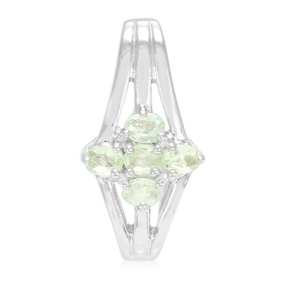 Cuprian Tourmaline Silver Pendant