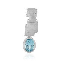 Sky Blue Topaz Silver Pendant