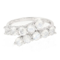 Rainbow Moonstone Silver Ring