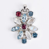White Labradorite Silver Pendant