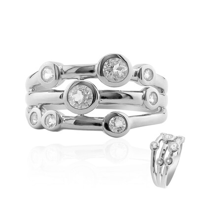 White Topaz Silver Ring