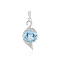 Sky Blue Topaz Silver Pendant