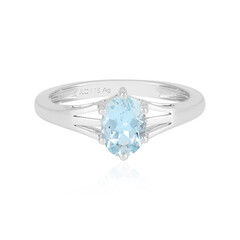 Aquamarine Silver Ring