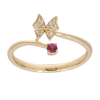 14K AAA Mozambique Ruby Gold Ring (CIRARI)