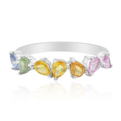 Pink Sapphire Silver Ring
