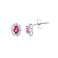 Ruby Silver Earrings
