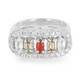 Mixed Gemstones Silver Ring