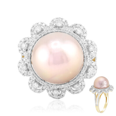 18K Pink Ming Pearl Gold Ring (TPC)