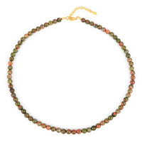 Unakite Silver Necklace