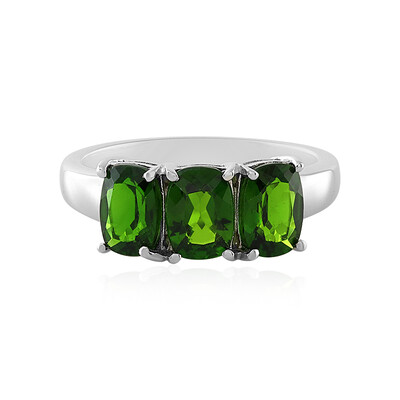 Russian Diopside Silver Ring