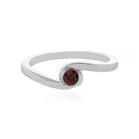 I3 Red Diamond Silver Ring