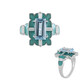 Sky Blue Topaz Silver Ring (Adela Silber)