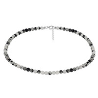 Black Rutile Quartz Silver Necklace