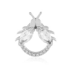 White Topaz Silver Pendant