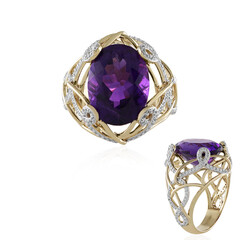 9K Zambian Amethyst Gold Ring (SUHANA)