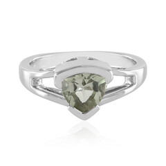 Green Amethyst Silver Ring