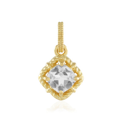 White Topaz Silver Pendant
