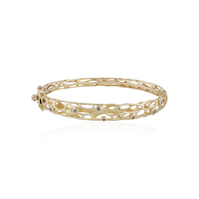 9K Diamond champagne I1 Gold Bangle (Ornaments by de Melo)