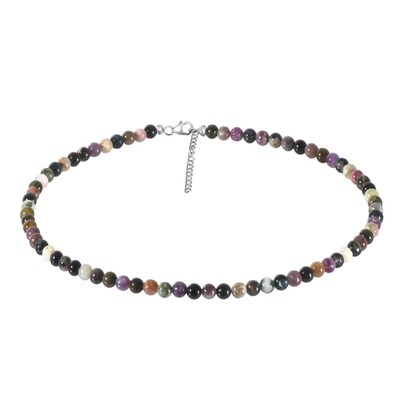 Fancy Tourmaline Silver Necklace
