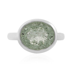 Green Amethyst Silver Ring