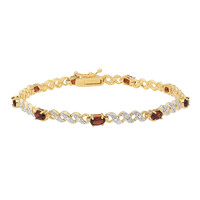 Mozambique Garnet Silver Bracelet