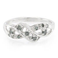 Fancy Diamond Silver Ring