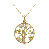 Burmese Peridot Silver Necklace