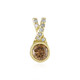 9K I3 Champagne Diamond Gold Pendant
