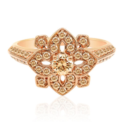 14K SI1 Argyle Rose De France Diamond Gold Ring (Annette)