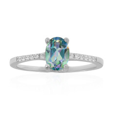 Bluegreen Mystic Topaz Silver Ring