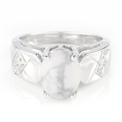 Howlite Silver Ring
