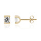 9K White Sapphire Gold Earrings