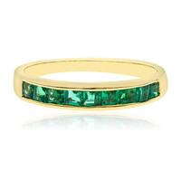 14K AAA Zambian Emerald Gold Ring (CIRARI)