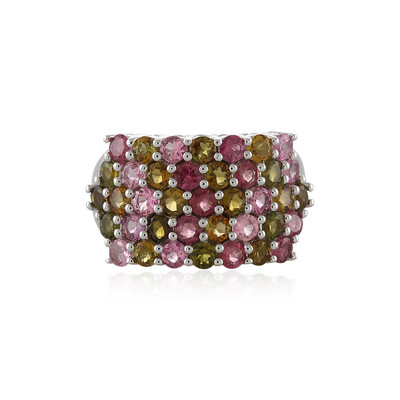 Fancy Tourmaline Silver Ring