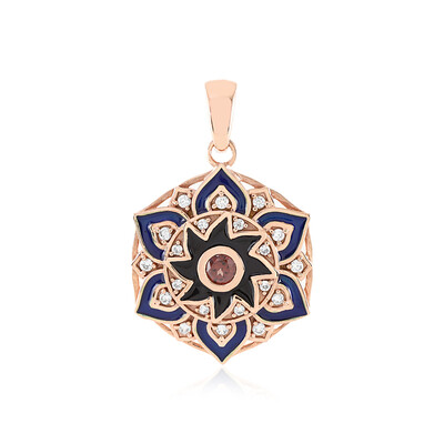 Pink Zircon Silver Pendant