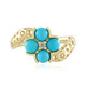 9K Sleeping Beauty Turquoise Gold Ring (Ornaments by de Melo)