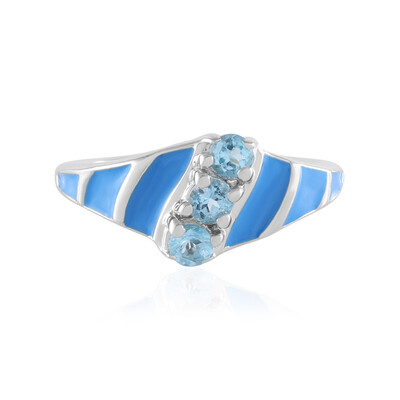 Swiss Blue Topaz Silver Ring
