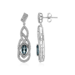 London Blue Topaz Silver Earrings
