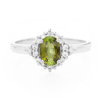 Cuprian Tourmaline Silver Ring