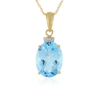 Sky Blue Topaz Silver Necklace