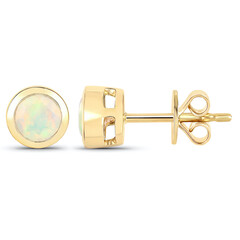 14K Welo Opal Gold Earrings
